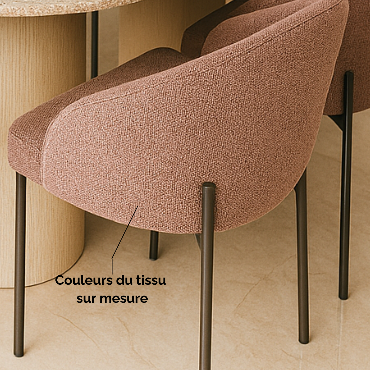 Table salle à manger en marbre avec 6 chaises