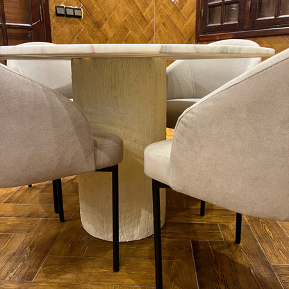 Table salle à manger en marbre avec 4 chaises