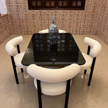 Table salle à manger en marbre avec 4 chaises