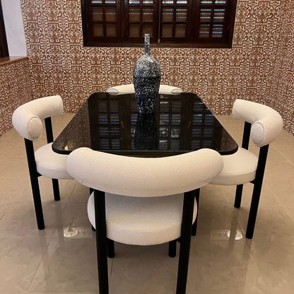 Table salle à manger en marbre avec 4 chaises