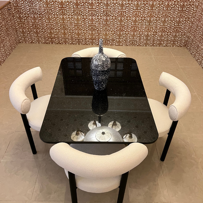 Table salle à manger en marbre avec 4 chaises