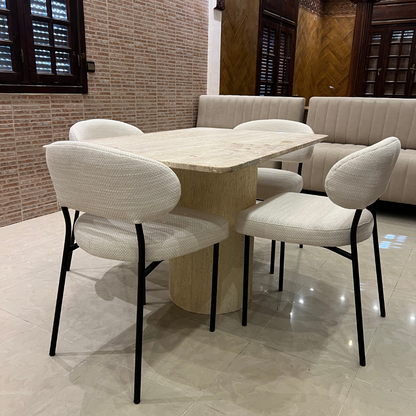 Table salle à manger en marbre avec 4 chaises