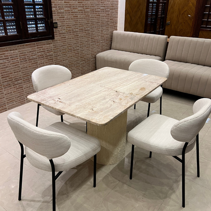 Table salle à manger en marbre avec 4 chaises