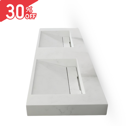 Double vasque en quartz
